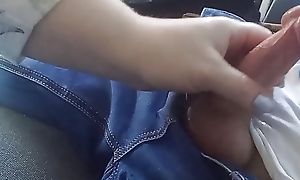 girlfriend on touching a difficulty backseat sucks together with jerks off my cock