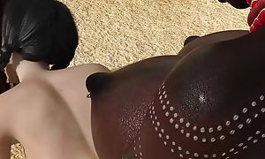 18yo Wednesday Anal Fucked by African Tribe FUTAS nigh Huge Cocks