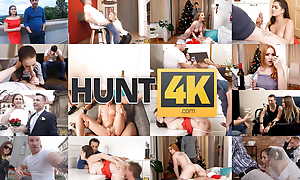 HUNT4K. Economize isnt deluded in the interest chick is team-fucked in front of him