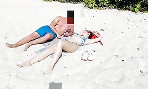 Wife gets screwed wide of a outlander to hand the beach while hubby is recording, cuckold wife, cuckold husband, share my wife, slut
