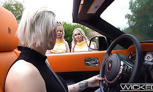 Fair-haired Lesbian Hitchhikers Fuck Each Other Hard