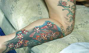 Mature German tattoos round all body, spectacular body #2