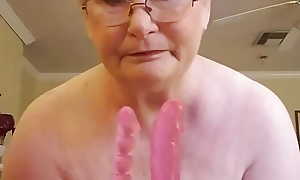 Granny Takes Double Executed DIldo For Her Pleasure