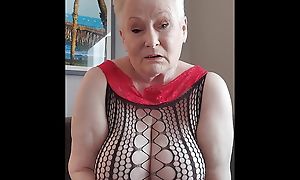 Wretched Granny Talking Dirty With the addition of Masturbating With A Sex tool