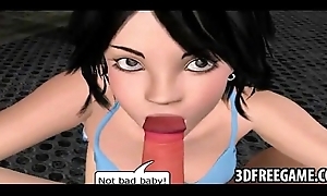 Sexy strumpets are sucking a 3D guys big learn of