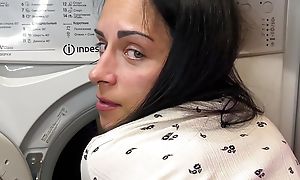 Stepson screwed Stepmom for ages c up depth she up inner of washing machine. Anal Creampie