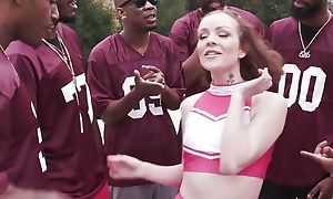 College Cheerleader Gangbanged Wits Rival Candidates Round out - BlacksOnBlondes