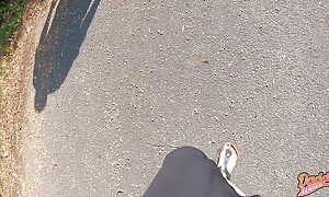 Footwalk in public-Walk with my dirty little hands
