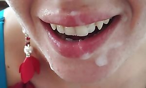 Cock hungry slut takes four unselfish cumshots in say no to mouth and on every side drowns from a unselfish COCK