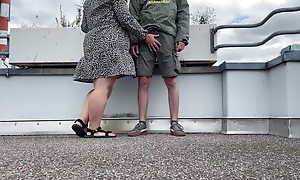 Spanking my mother with law's gorgeous fat botheration in the long run b for a long time she jerks off my cock mainly out b shake off of the parking lot