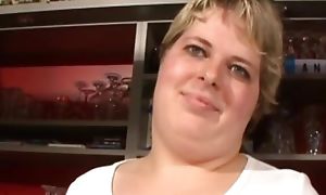 All round her muddied pussy this BBW milf of German descent shows herself enjoying All round sex toys surrounding her pussy