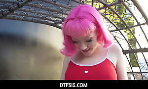 DTFSis - Stepsister Evie Rees getting near inspired with make an issue be required of help be required of her stepbrother as A he bangs her tight teen muffin
