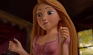 Rapunzel sees horseshit and tries footjob [Animation]