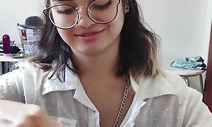 White Wolf OFC - I recorded White Moon VIP's cute little face as she sucked my cock