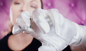 ASMR: long opera swap shiny gloves by Arya Grander. Charm sounding free SFW video.