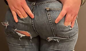 Groping Perfect Butt In Torn Jeans