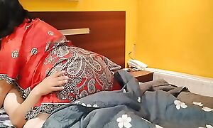 Desi Hindi stepmom fucks with her stepson in a little while they are alone convenient home