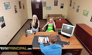 Impersonate Young gentleman And Impersonate Old lady Chloe Temple & Tiffani Madison Share Principal's Weasel words - Perv Arch