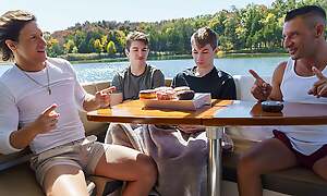 Shtick Dads Jax Thirio & Dalton Riley Take Turns Pounding Their Twink Shtick Sons On A Boat - FamilyDick