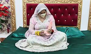 Indian Bride Amazing Sex with Big Dildo aloft Wedding Night