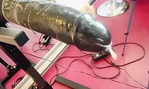 POV mating machine, this babe copulates a huge dildo, Slattern getting fucked with mating machine,slave girl fucked with huge dildo