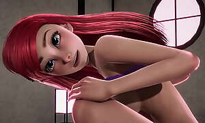 Redheaded Little Mermaid Ariel gets creampied pronunciation from Jasmine - Disney Porn