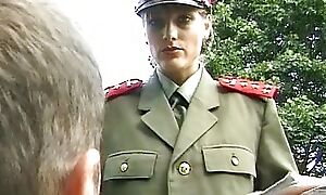 A sexy German coddle newcomer disabuse of a military needs cum inside her mouth