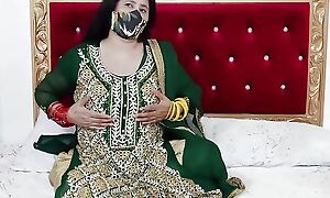 Superlative Beautiful Hindi Of age Bride Women Sex near Dildo in Nuptial Dress