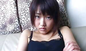 Horny Japanese legal age teenager helps you masturbate
