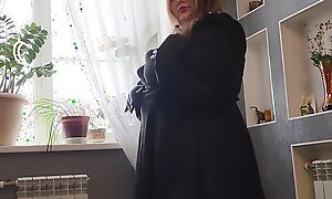 Mistress BBW Lothario in Leather Gloves Does Hanjob regarding Trimmings of Oral-stimulation