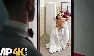 VIP4K. Unrefined locked in the bathroom, X bride doesnt lose time and seduces unwitting guy