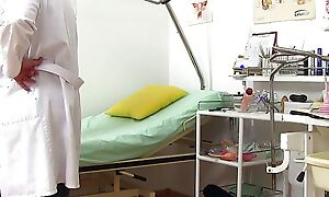 Mature Gyno- livecam stiffness be expeditious for mature woman gyno speculum check-up + vaginal irrigation