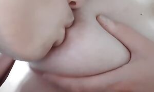 That babe licks, sucks, kisses, bites my teats until orgasm - Lesbian-illusion