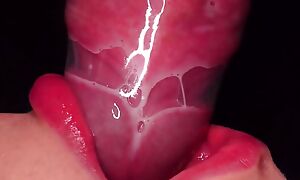 Blowjob with Condom, Convulsion Breaks It and Takes In every direction the Sperm in His Mouth