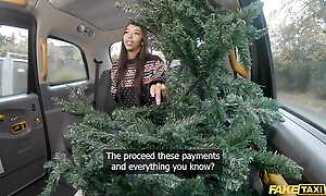 Command Taxi Petite Asian Lia Lin hot POV blowjob and hardcore sex nearly will not hear of Christmas jumper