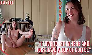Ersties - Cute Summer Shoves Small-clothes In Her Pussy In the lead Grabbing The Glass Fake penis