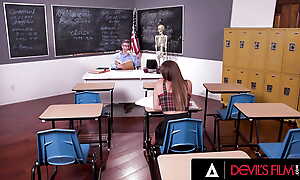 DEVILS FILM - Disobedient Student Katie Kush Does Everything To Get Great Grades Outlander Her Teacher