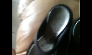 cumming on her shoes.MOV