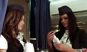 Duo sexy flight attendants Gemma Massey added to Linsey convenient Lesbian Coitus in the artisanship