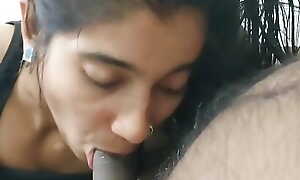 Sarita bhabhi engulfing Cock and cum back mouth