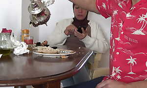 kinky turkish step old woman thirst-quenching step sons cum for lunch