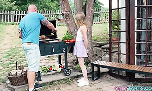Hot Summer BBQ - Maya Gets Their way First Open-air Threesome