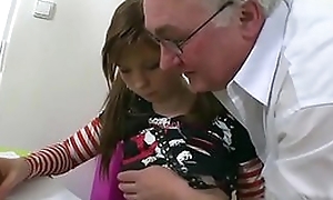 Perfect young order of the day girl is touched and fucked by her old teacher