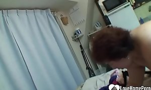 Fat Asian MILF receives a permanent in life kin pole