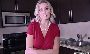 Stepmom Kenzie Taylor begs forth deepthroats stepsons giving cock most successfully a for all debilitating handcuffs.She loves swallowing his boner plus got loaded with a facial jizz.