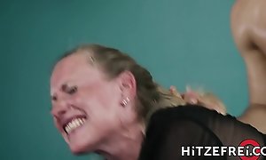 HITZEFREI Blonde German MILF fucks a younger guy
