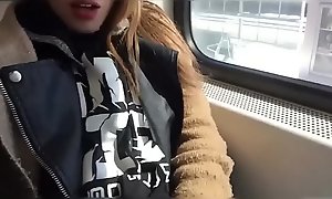 I'm So Horny! Showing Off and Masturbating just about Public Train Part 1 - Watch Part 2 on AvalonPornxxx video
