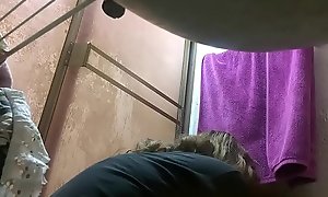My mom caught by hidden cam down the shower PART9