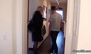 German MILF seduce Prepubescence in the matter of Fuck shortly Residence alone