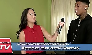 BANGBROS - Asian Reporter Mi Ha Takes Upstairs Mookie's Big Black Load of shit